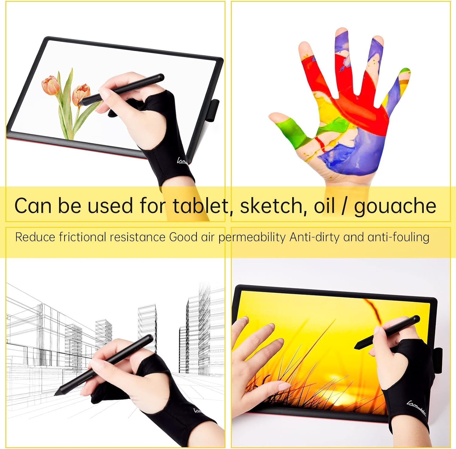 Digital Drawing Glove 2 Pack,Artist for S
