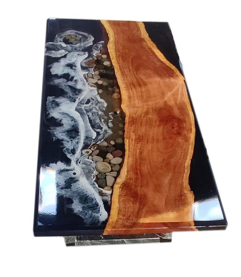 Ocean Epoxy Table Top, Epoxy Table, Resin Dining Table,Wooden Epoxy Coffee Table