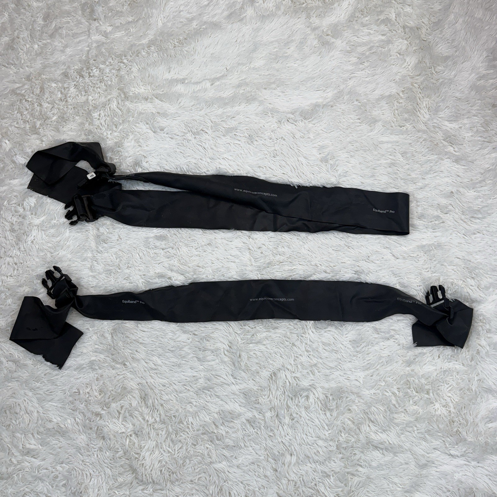 Black Equiband Pro Horseback Riding Bungee Elastic Straps