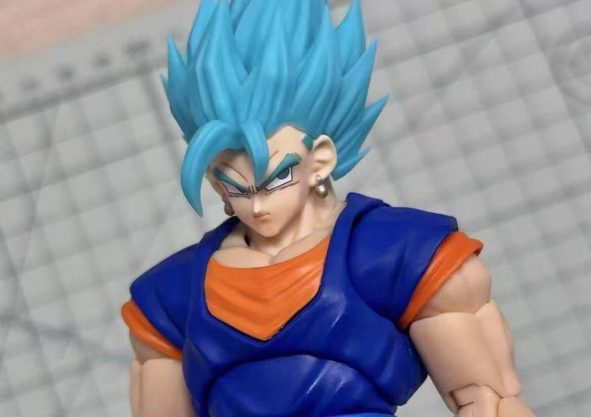 custom Vegito 1/12 shf SSJ Vegito blue head kit（NO Figure）super saiyan vegetto