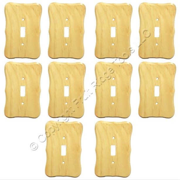 Leviton 89201-CVP Golden Pine 1-Gang Toggle Wood Oversize Wallplate Cover 10pcs