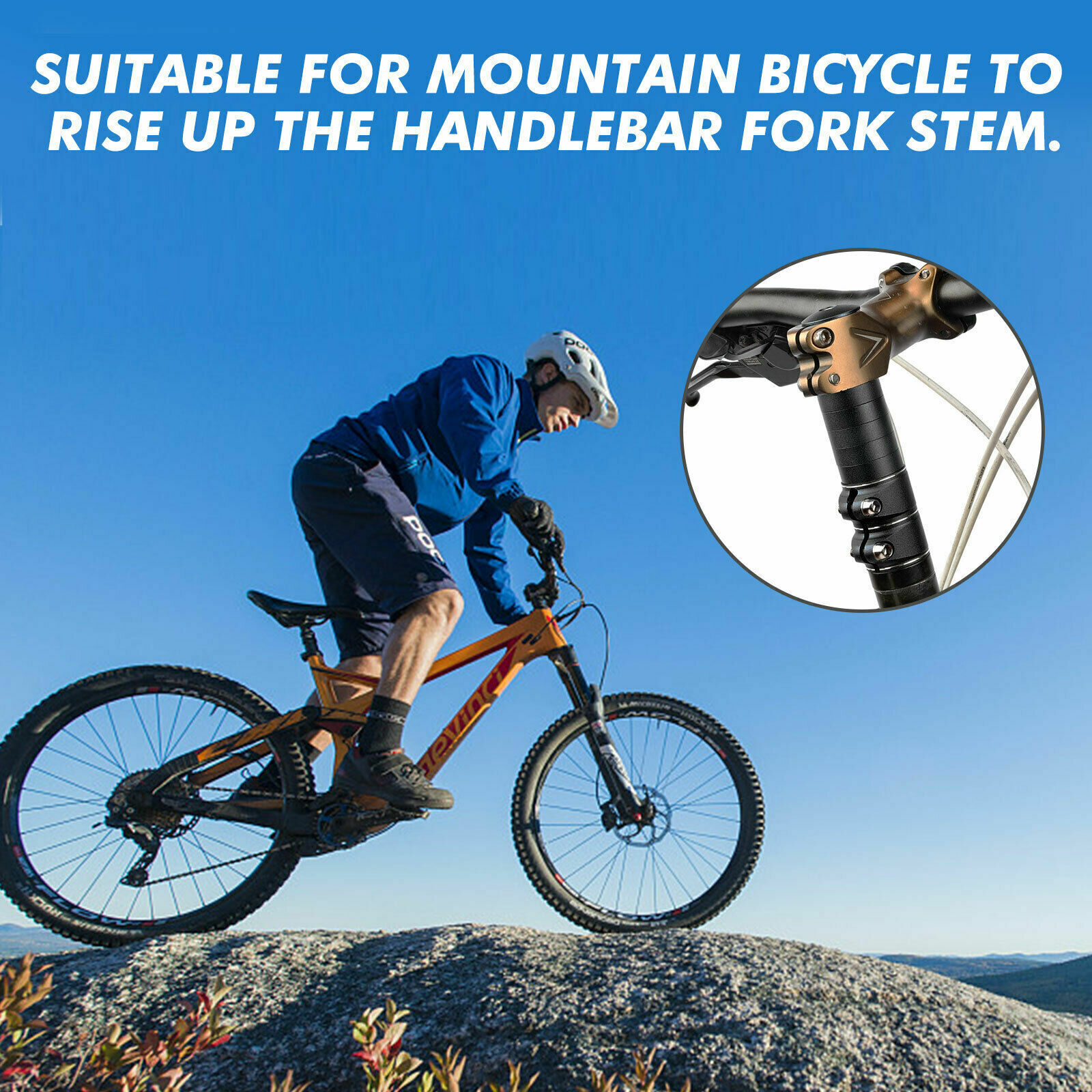 Mountain Bike Handlebar Front Fork Stem Riser Extender Extension Head Up Adaptor
