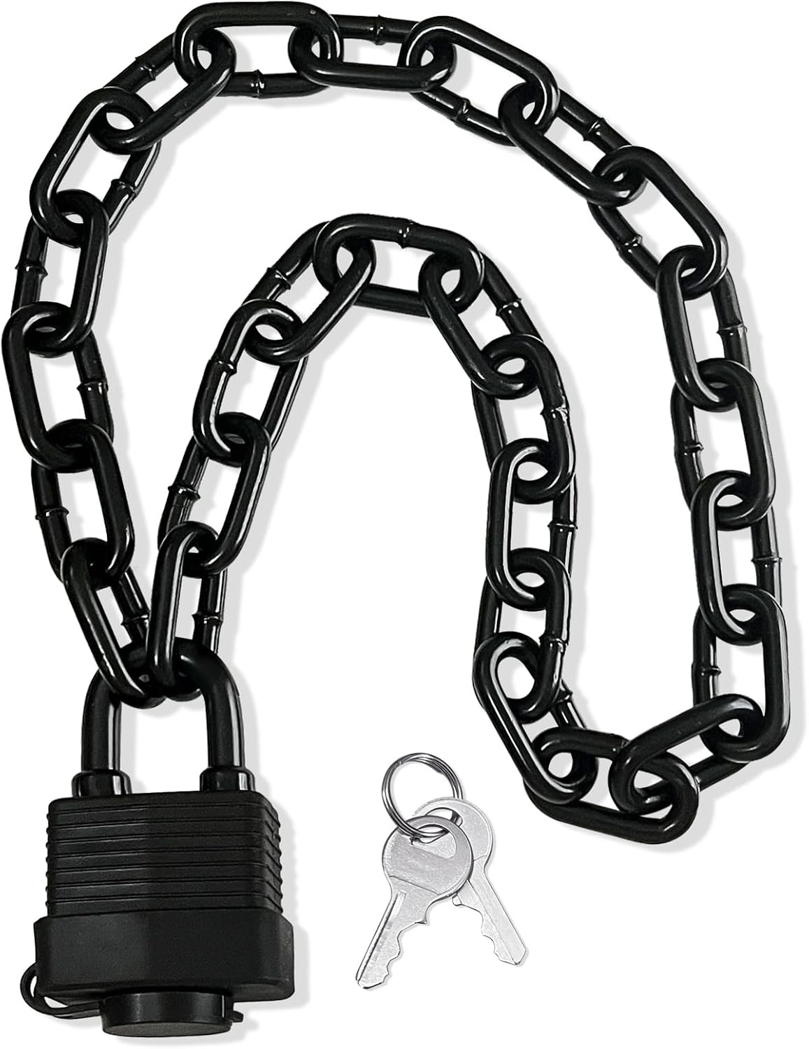 Heavy Duty Weather-Resistant Padlock with Chain, Anti-Theft Advanced Hardened Se