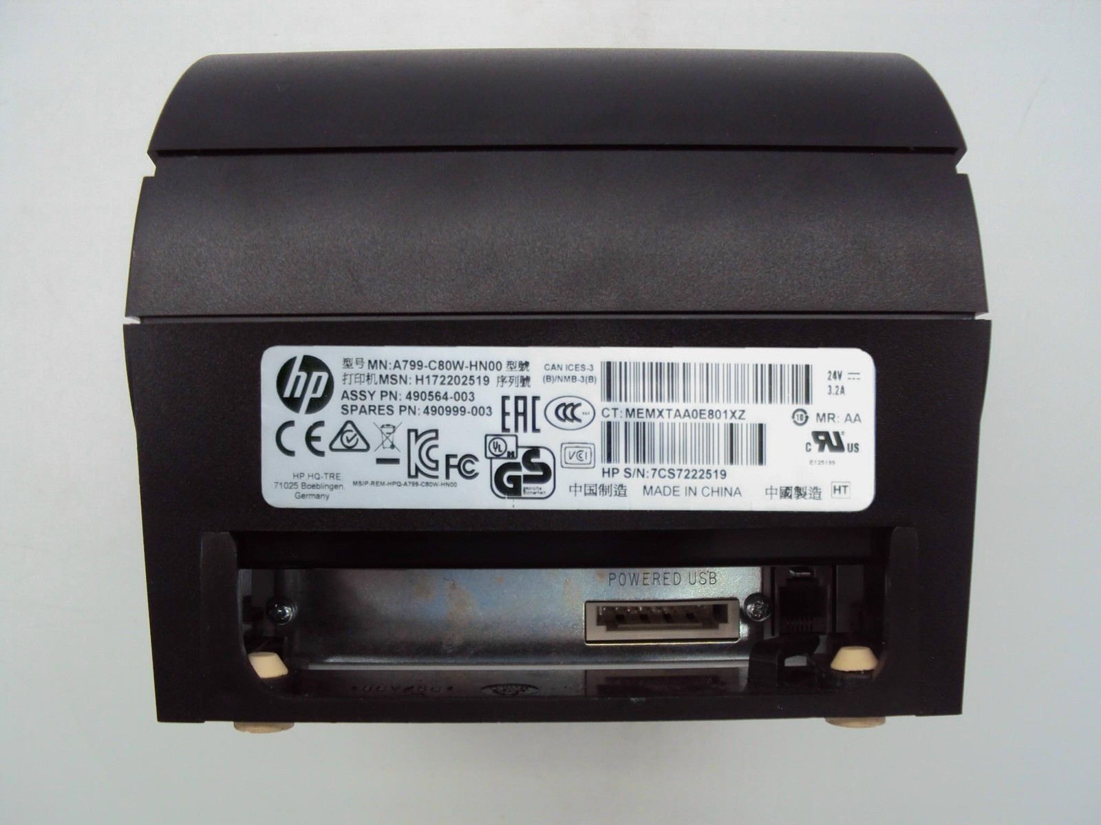 HP A799II-C80W-HN00 POS Thermal Printer Working No Cable