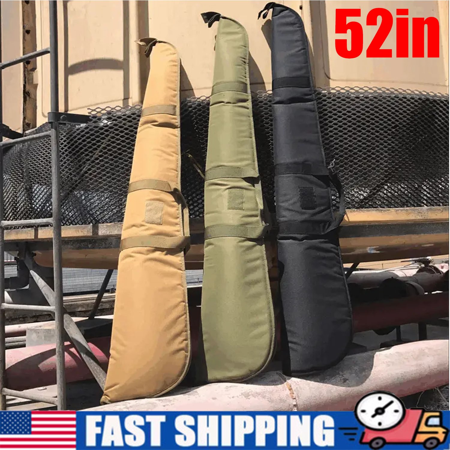 52inch Portable Hunting Fishing Bag Padded Tactical Shockproof Gun Air Rifle Bag