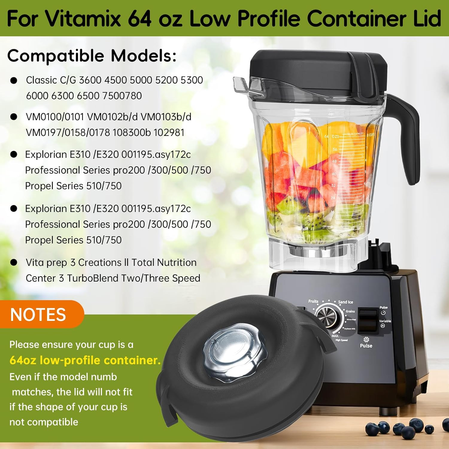 for Vitamix Lid Replacement⭐64oz Low-Profile for Vitamix⭐750 Replacement ⭐⭐⭐