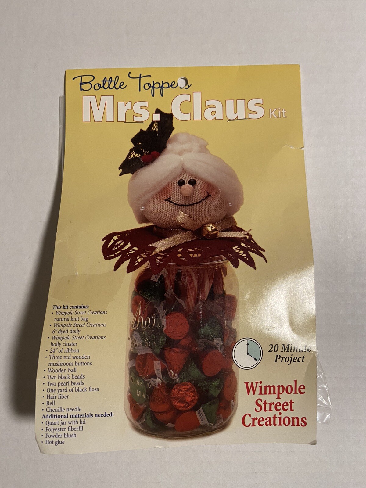 Wimpole Street Creations (1999) - Bottle Toppers Mrs. Claus Kit - Brand New