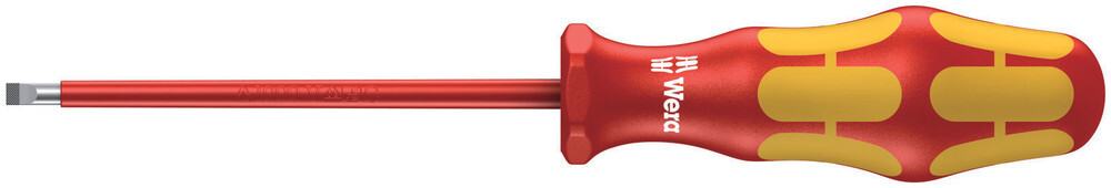 Wera 006115, 160 i-VDE-Insulated Screwdriver For Slotted Screws, 0.8 x 4 x 100mm