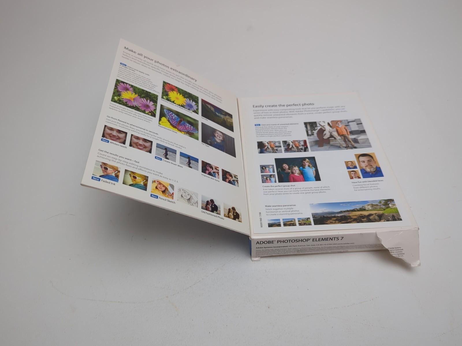 Adobe Photoshop Elements 7 Software Edit Enhance Create Share For PC