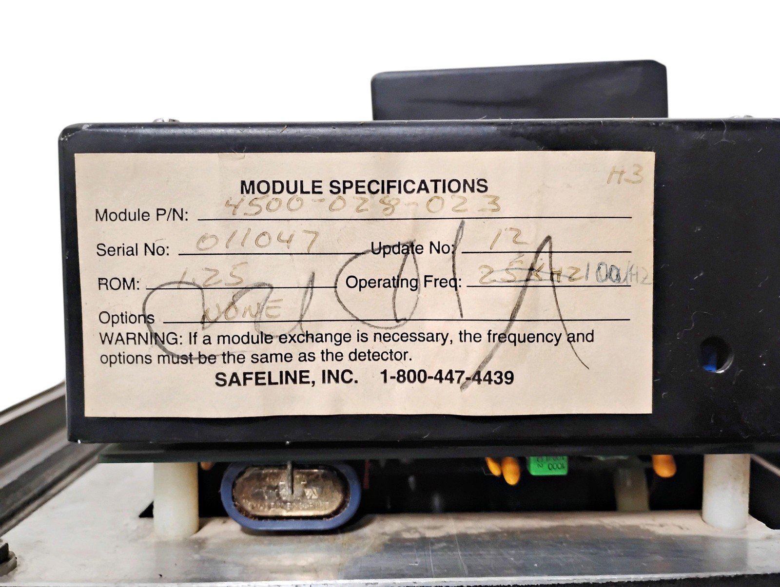 Safeline 4500-028-023 Metal Detector Controller