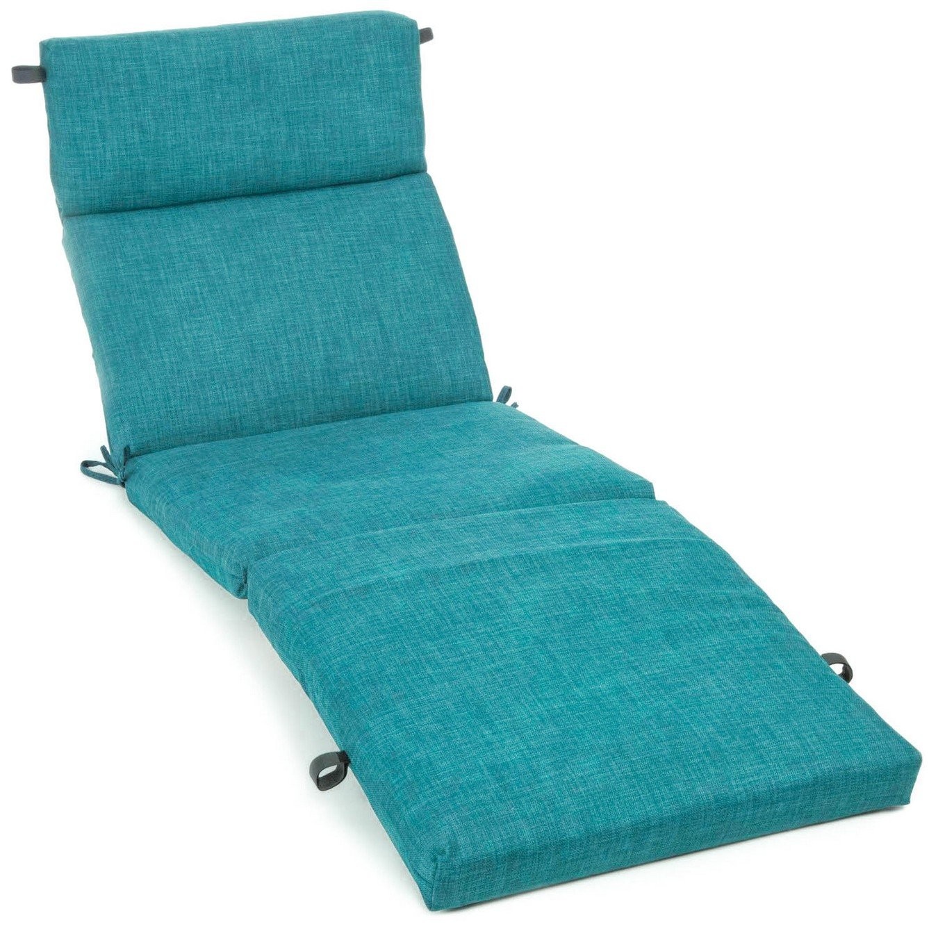 Blazing Needles Indoor/Outdoor Chaise Lounge Cushion, 1 Count (Pack of 1), Aqua