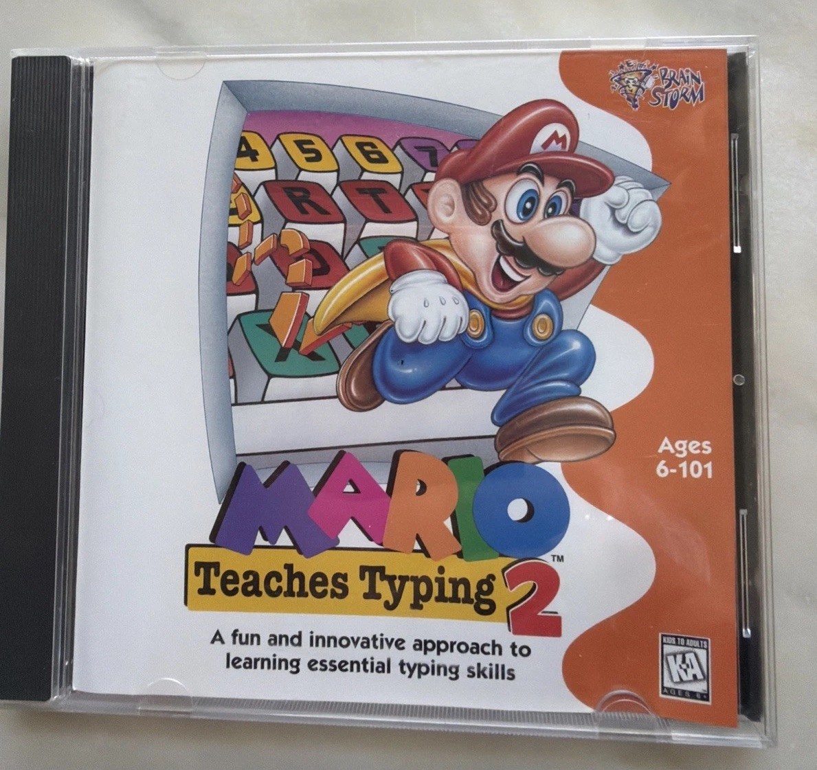Mario Teaches Typing 2 Instructional Nintendo PC 1996 CD-Rom