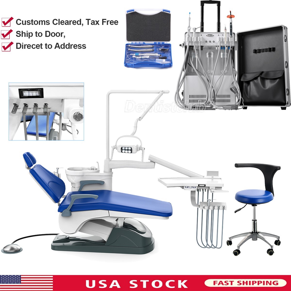 Dental Unit Chair Computer Control DC Motor/Portable Delivery Unit /Handpiece 4H