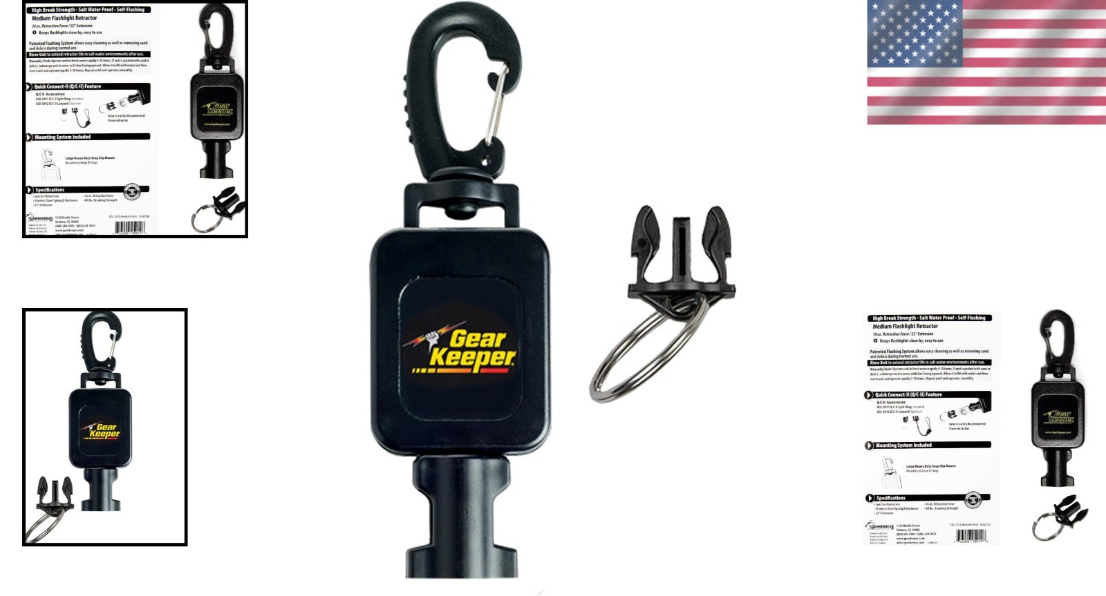 Professional Scuba Retractor - Effortless Gear Access with Self-Flushing Design