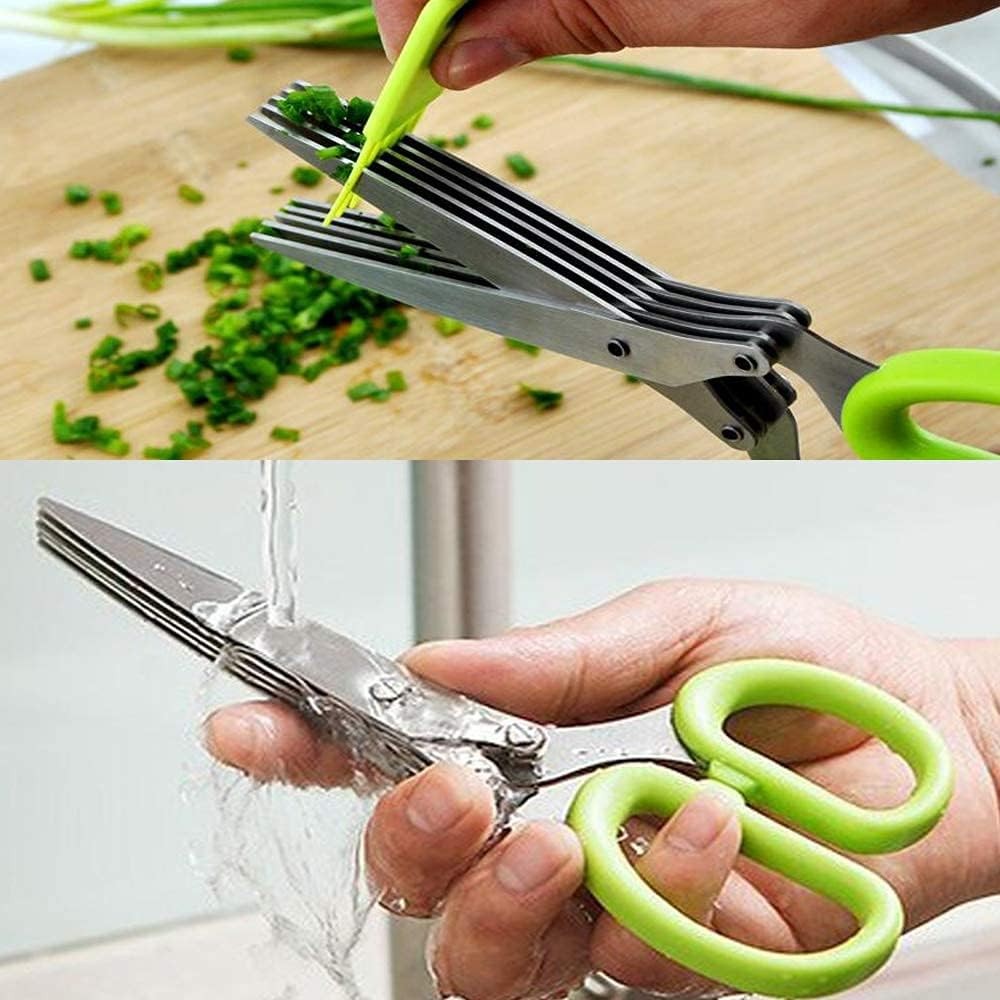 3Pack Stainless Steel 5 Blade Professional Shredding Scissors Sharp Kitchen Tool