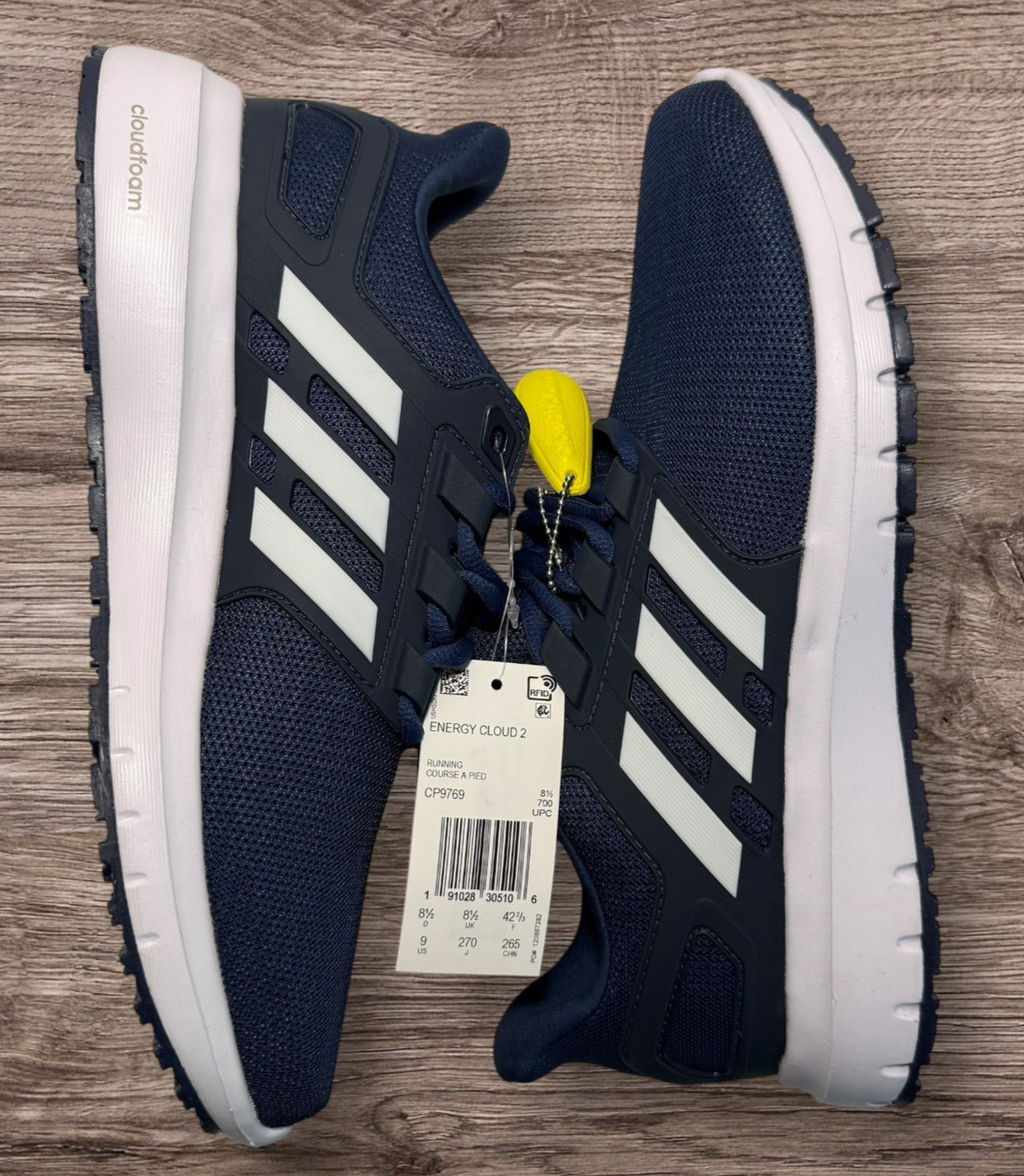 adidas Mens Energy Cloud 2 Collegiate Running Casual Sneaker Navy CP9769 Size 9
