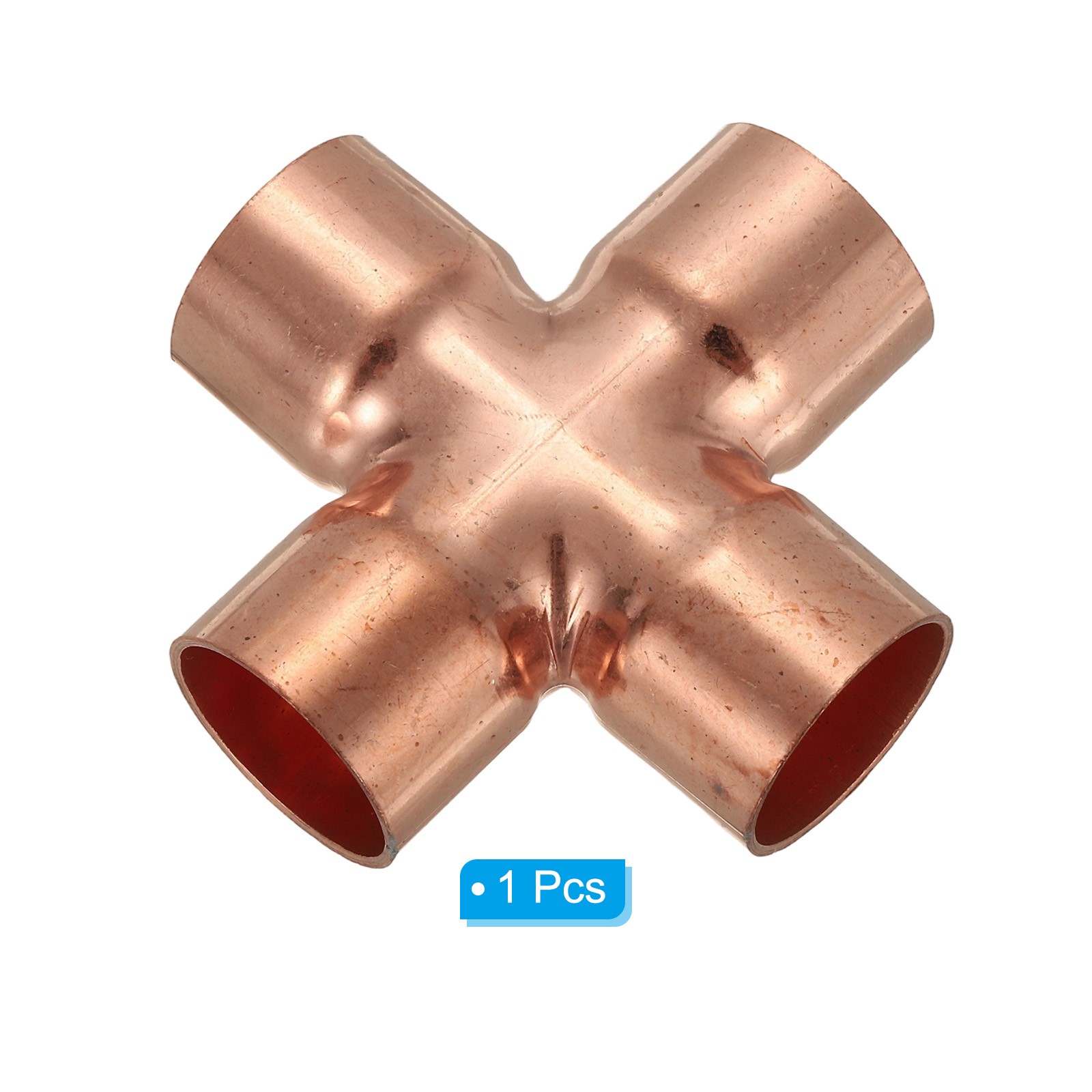 7/8"(22mm) Copper Cross Pipe Fitting 4 Way Welding Copper Connector