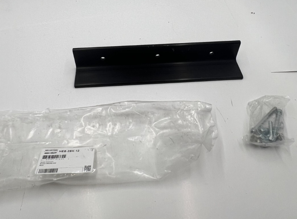 Securitron HEB-2BK-12 Header Extension Bracket 2 x 2 x 12" Black Anodized Finish