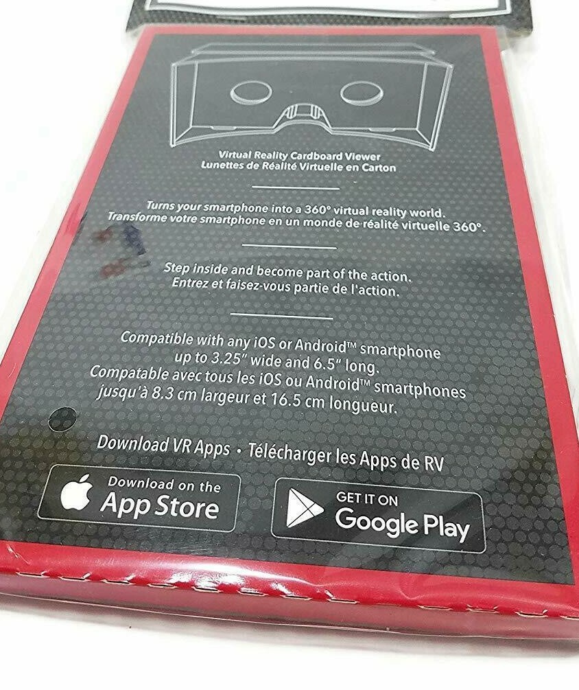 Virtual Reality Cell Phone Viewer ( RED ) 5.2" X 3.25" X 3.5" - 360 REALITY VR