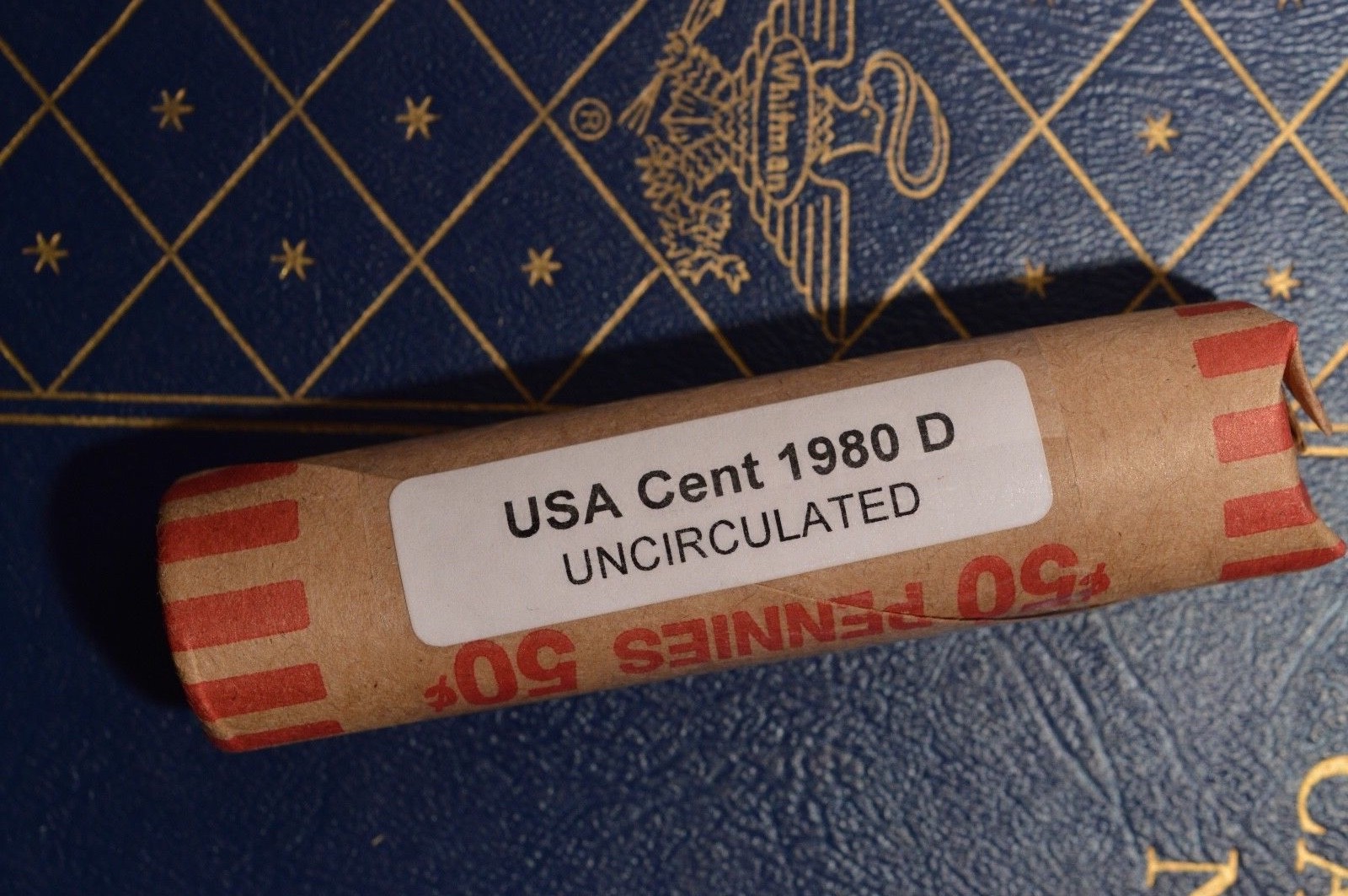 1980 D - USA Small Cents - UNCIRCULATED Roll from mint bag (50 coins)