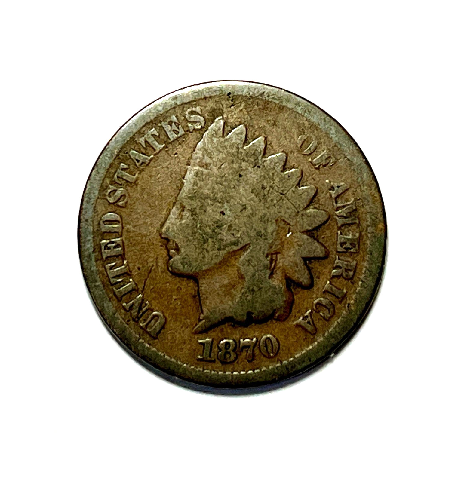 1870 1C | Shallow "N" Reverse | Good Condition | Semi-Key Date | KM# 90a