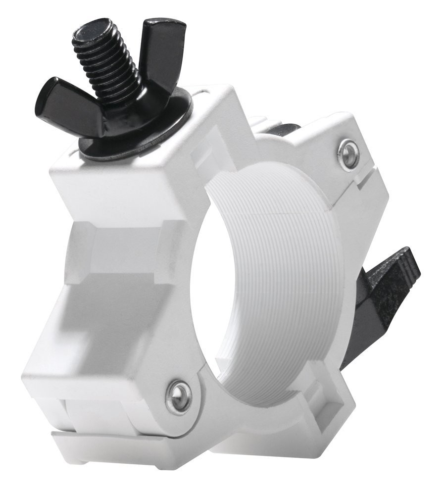 AMERICAN DJ OSLIM PEARL 360-DEGREE SLIM 2-INCH NARROW TRUSS CLAMP - WHITE COLOR