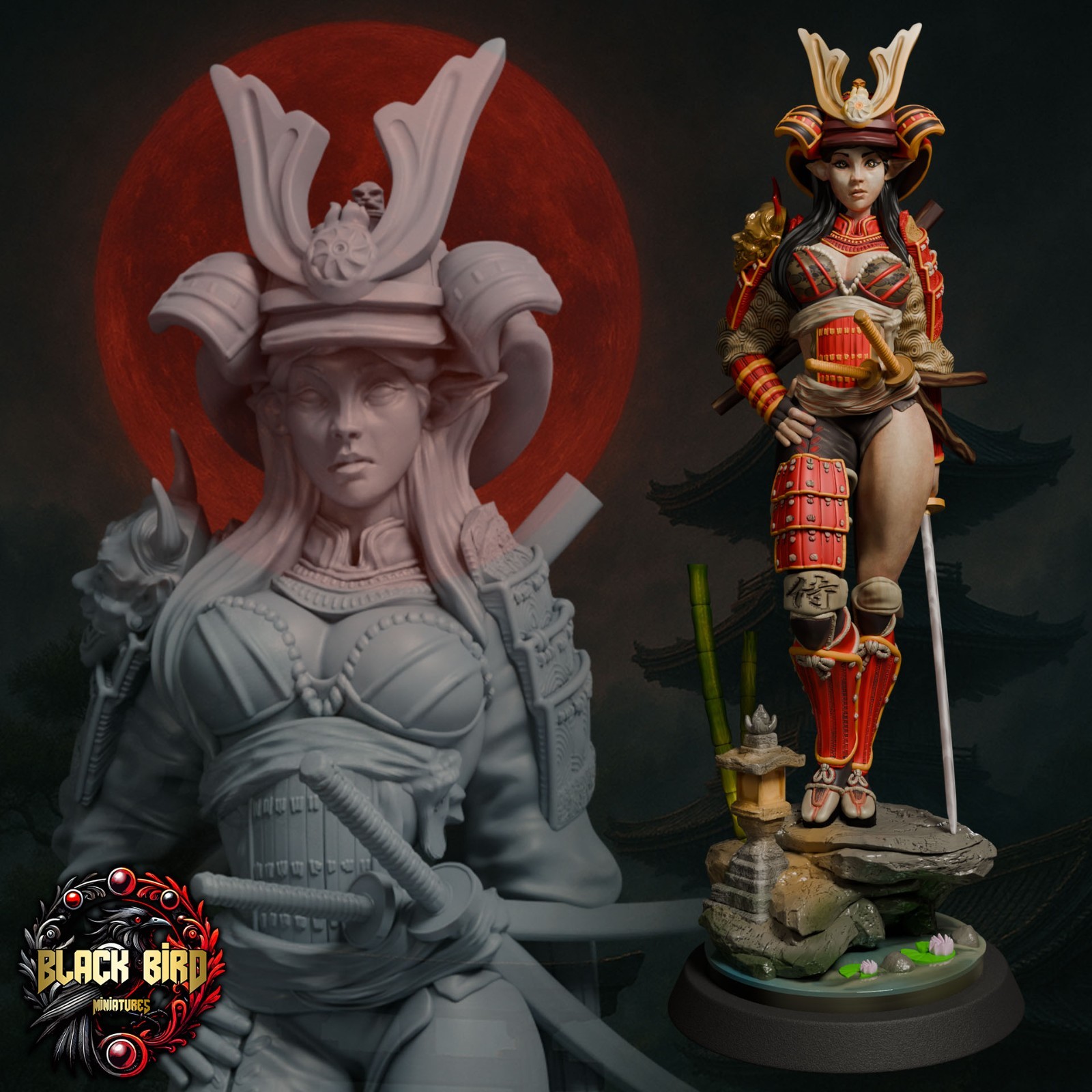 Dungeons & Dragons Playable Character - Female Human Nayeli - Samurai, Warrior