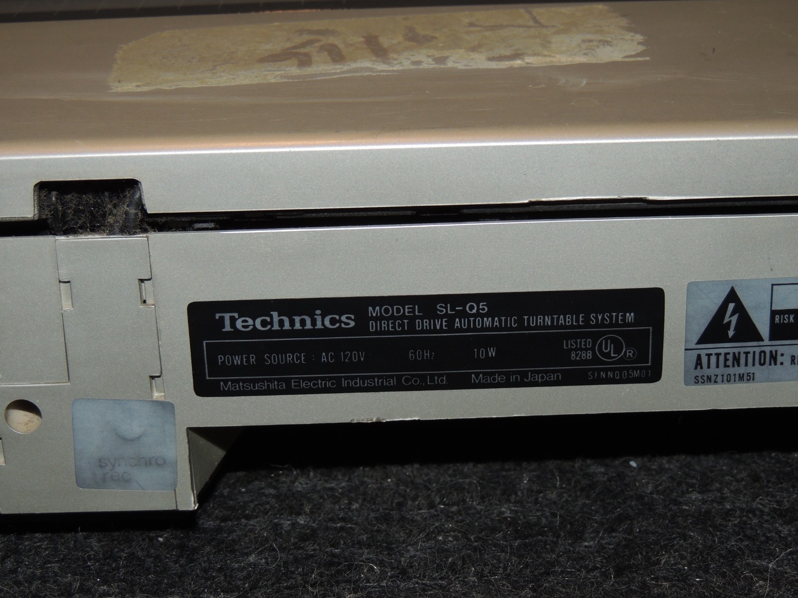 Technics Direct Drive Automatic Turntable System SL-Q