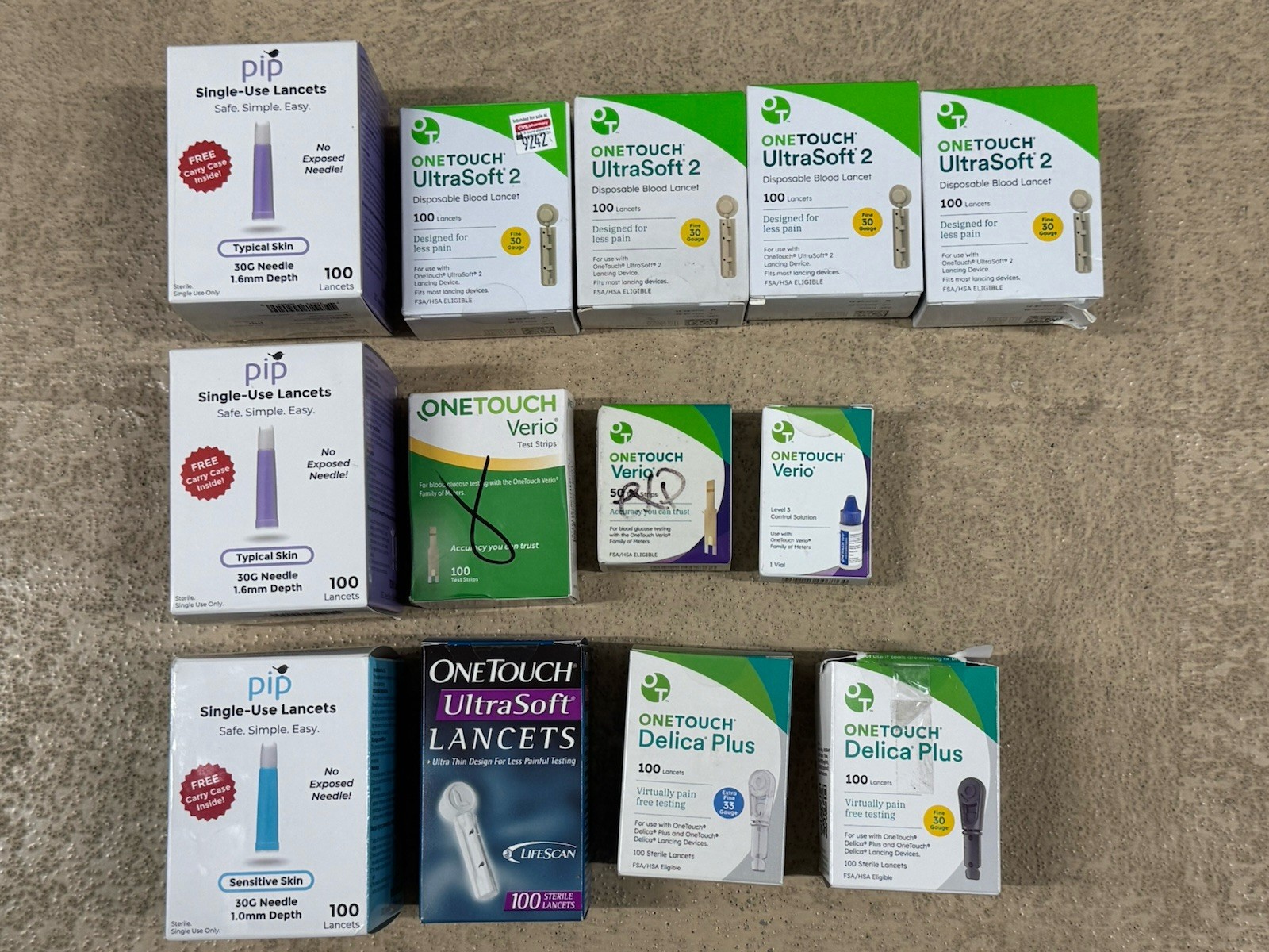 Lancets PIP One Touch UltraSoft2 Verio Delica Plus 1150 Count
