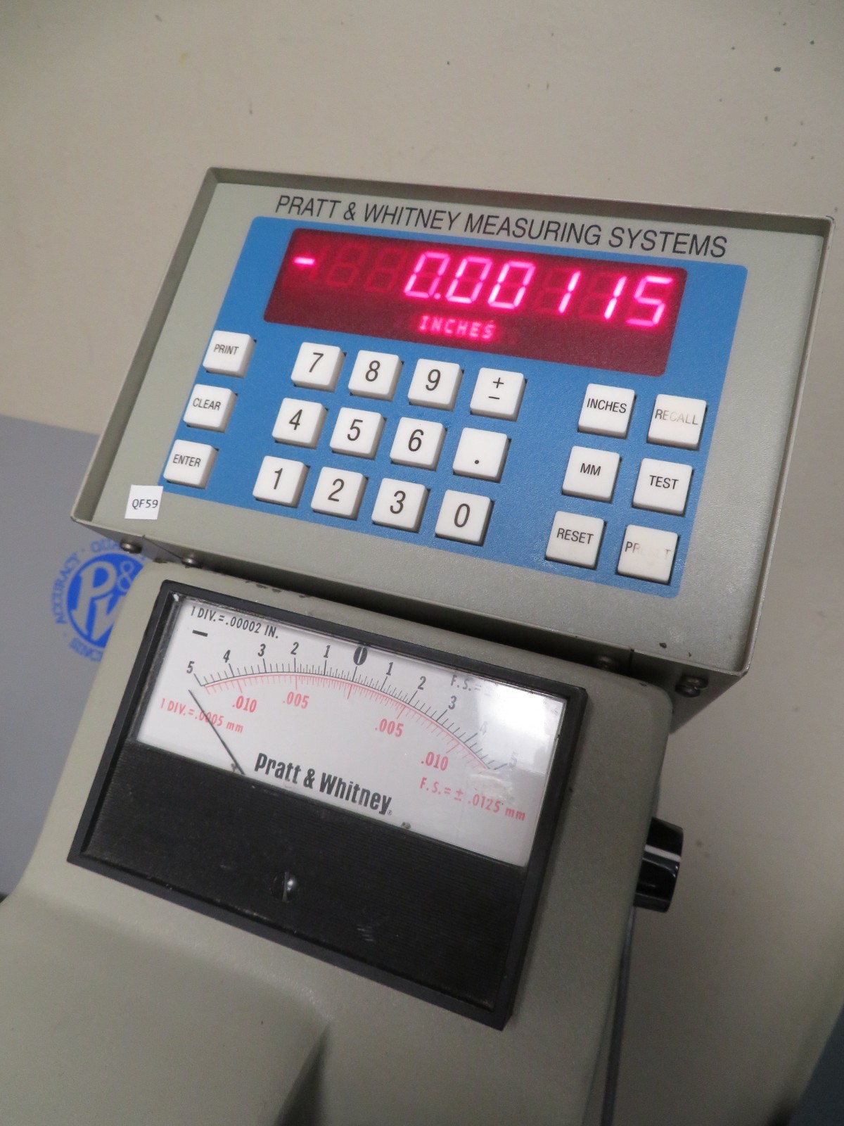 Pratt & Whitney Model C External Supermicrometer Measuring Machine, .00001" QF59