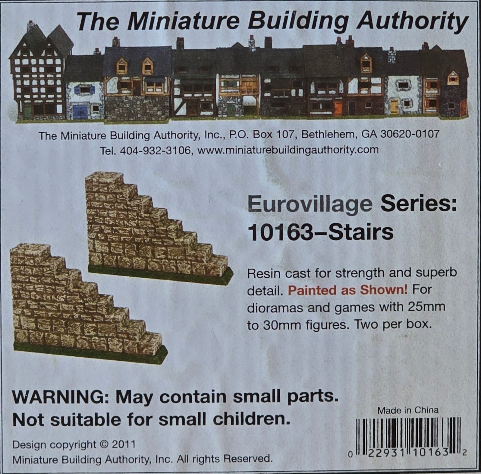 MBA Eurovillage 25mm Stairs Set of 2 Miniatures for Tabletop Gaming 2004
