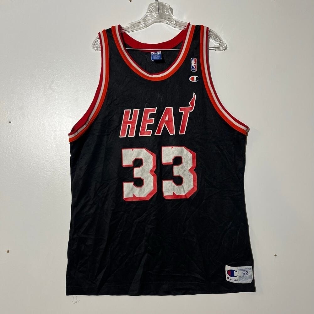 Vintage 90s Miami Heat Alonzo Mourning #33 Champion Jersey Mens Size 52 XL
