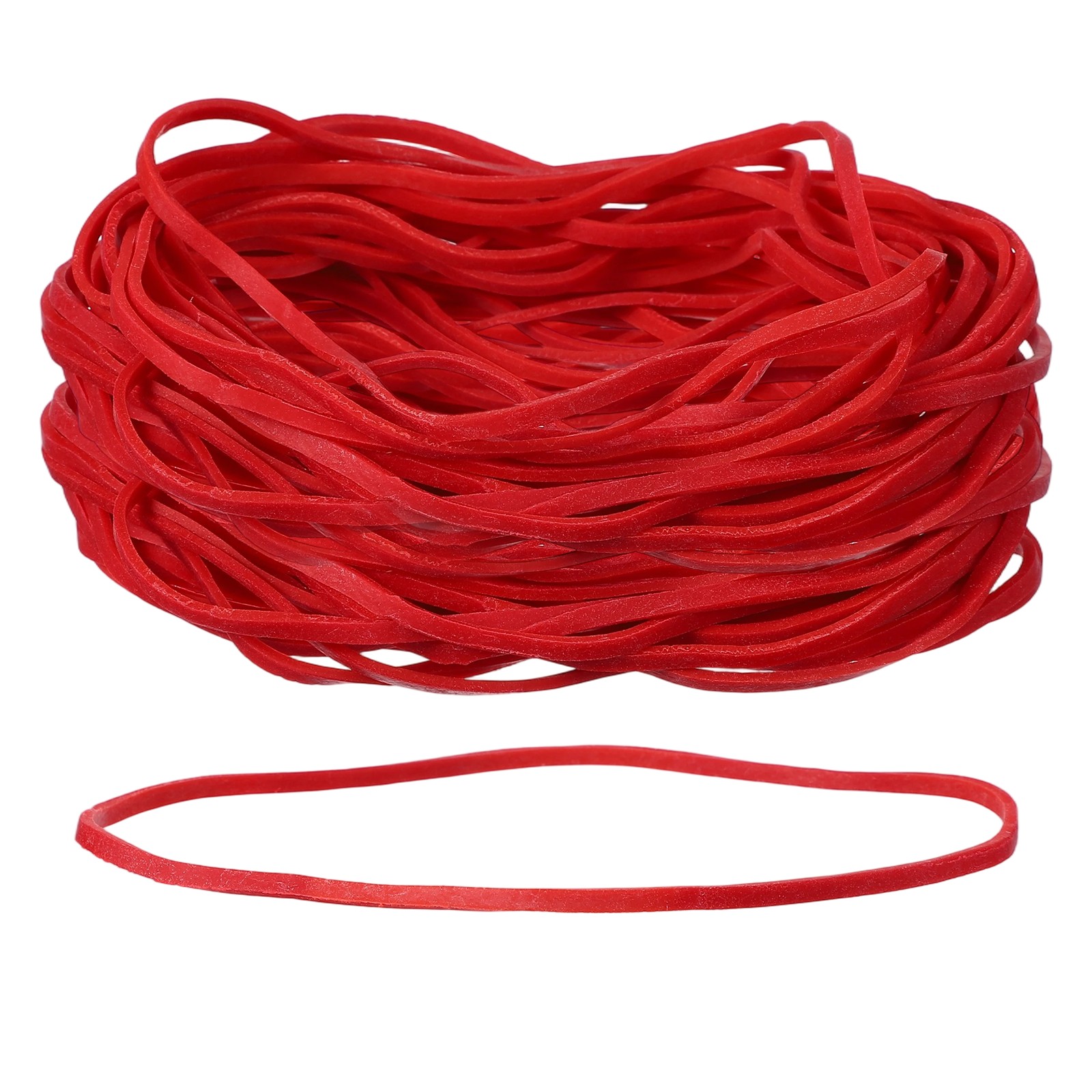 7.1" x 1/8" 100 Pcs Red Heavy Duty Elastics Rubber Bands for File Folder