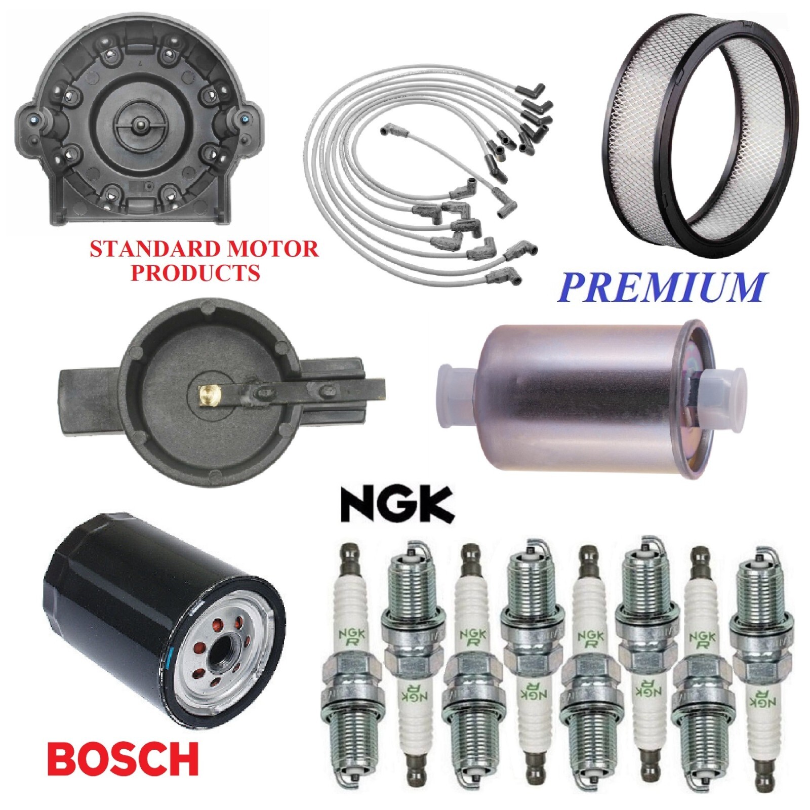 Tune Up Kit Filters Cap Wire Plugs For CHEVROLET P20 V8 5.7L; FI; Vin (K) 1987