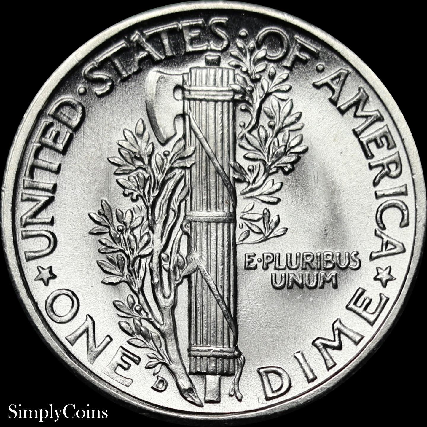 1939-D Mercury Dime GEM BU Uncirculated Silver