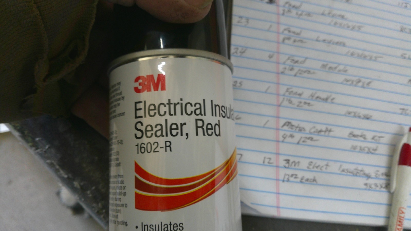 -Lot of 12- 3M 1602-R Electrical Insulating - Red