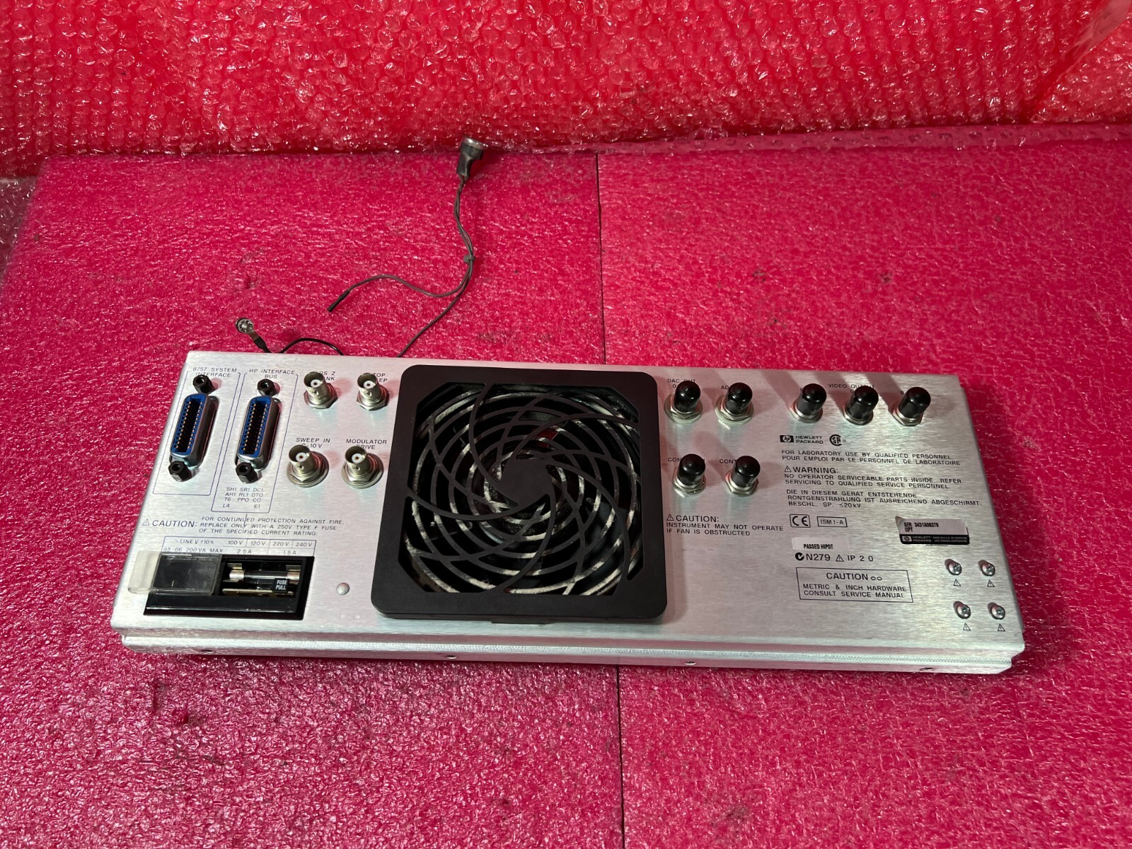 Agilent HP 8757D Scalar Network Analyzer Back Panel