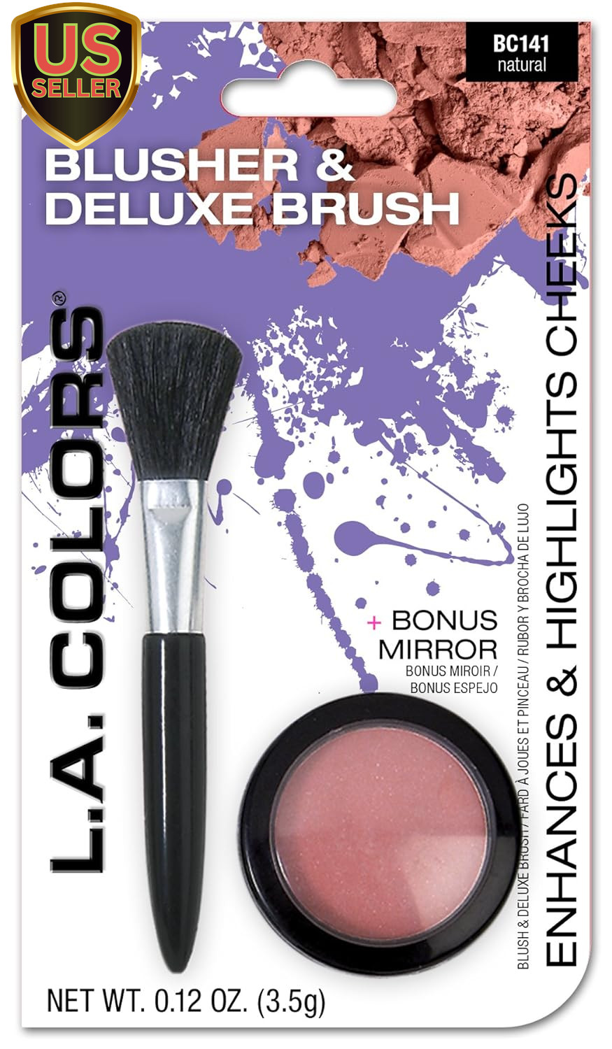 Blusher & Deluxe Brush (Carded), Natural CBC141