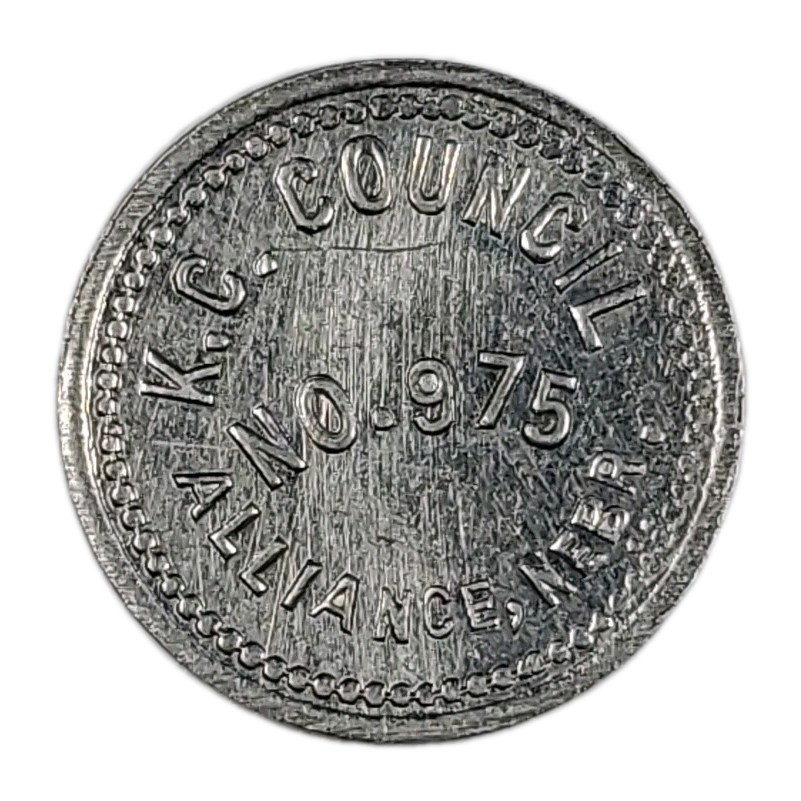 Alliance, NE Trade Token: K.C. Council No. 975 GF 5¢ In Trade TC-469194