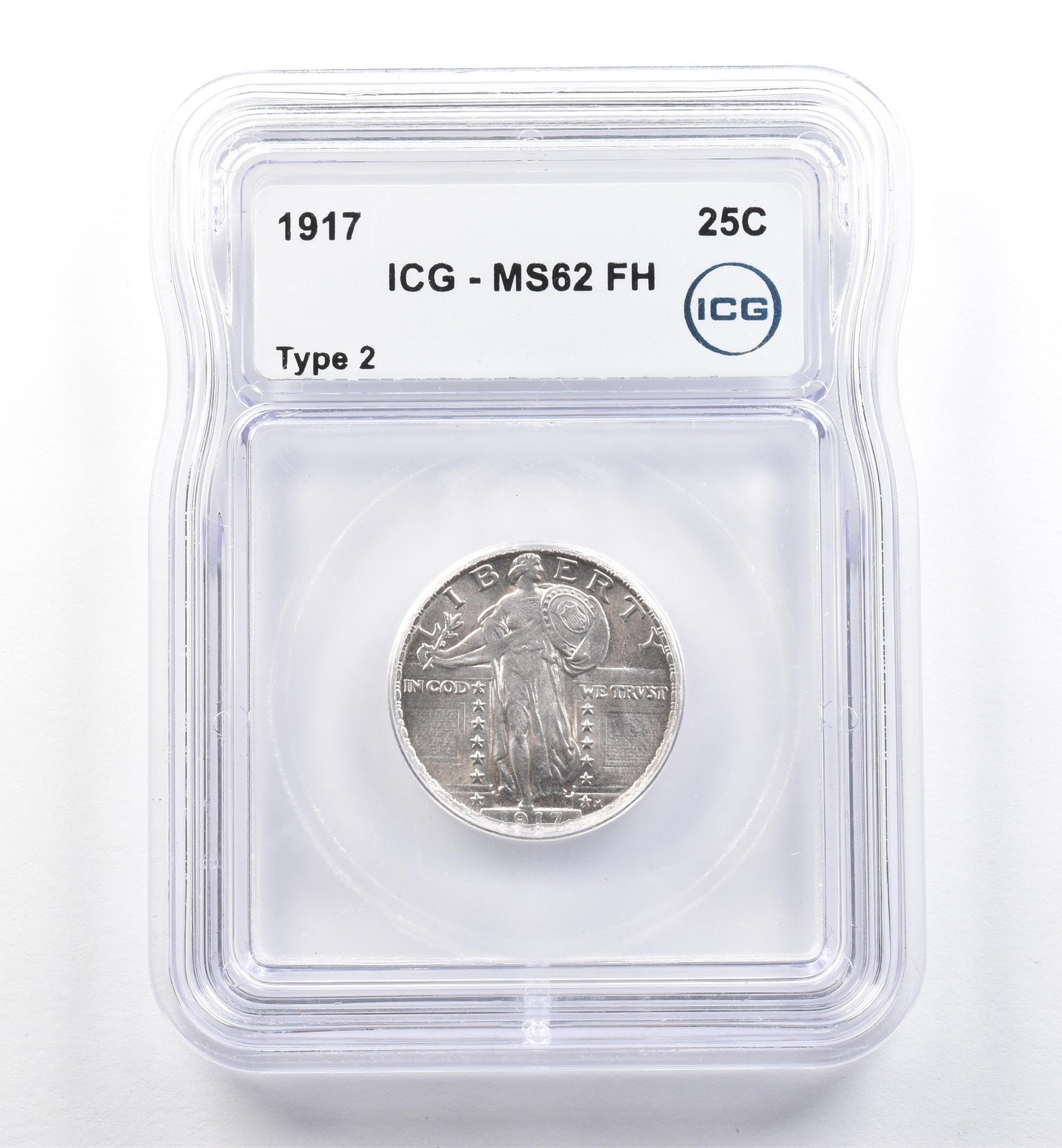 1917 Standing Liberty Quarter Type 2 MS62 FH ICG *6088