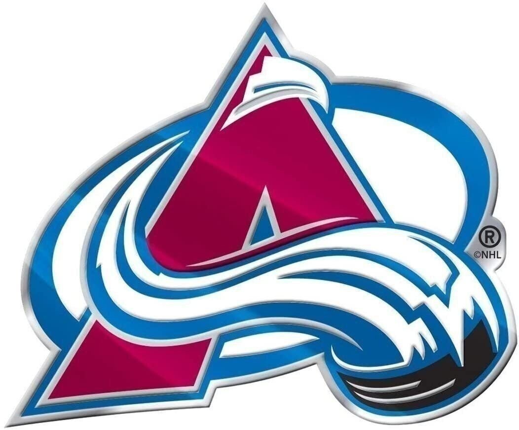 Colorado Avalanche Auto Emblem, Aluminum Metal, Embossed Team Color, Raised...