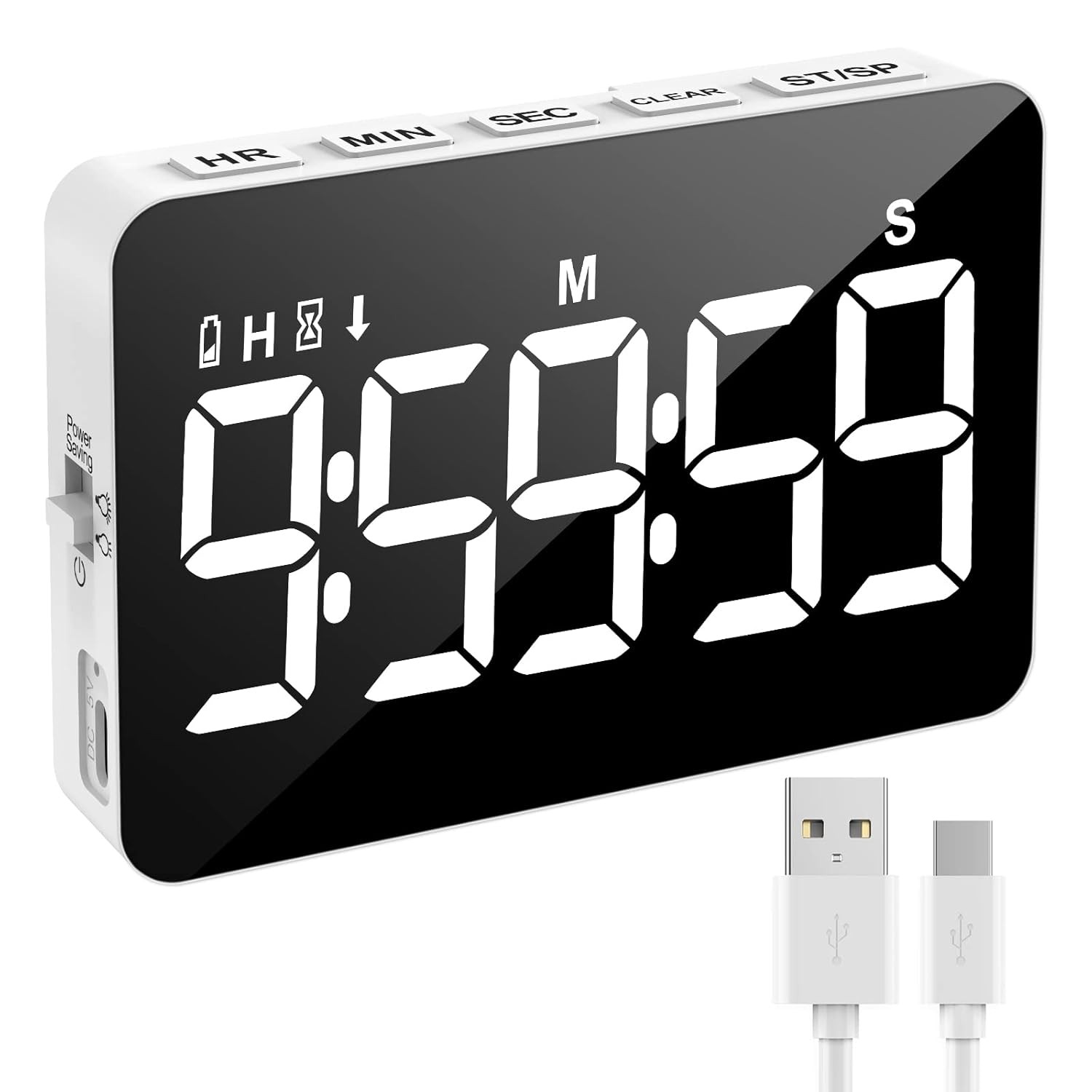 Digital Rechargeable Magnetic Kitchen Timer with Countdown for Cooking