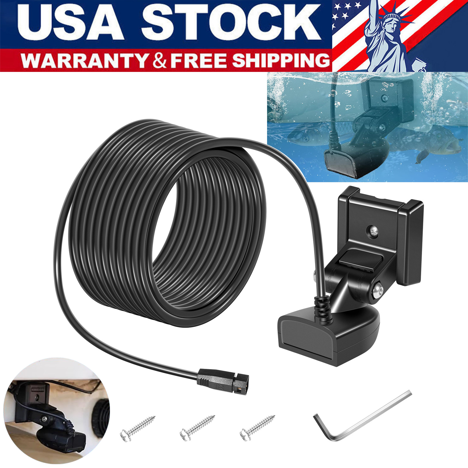 for Humminbird Helix 5/7/8/9/10/12 Chirp 710274-1 XNT 9 HW T Transom Transducer
