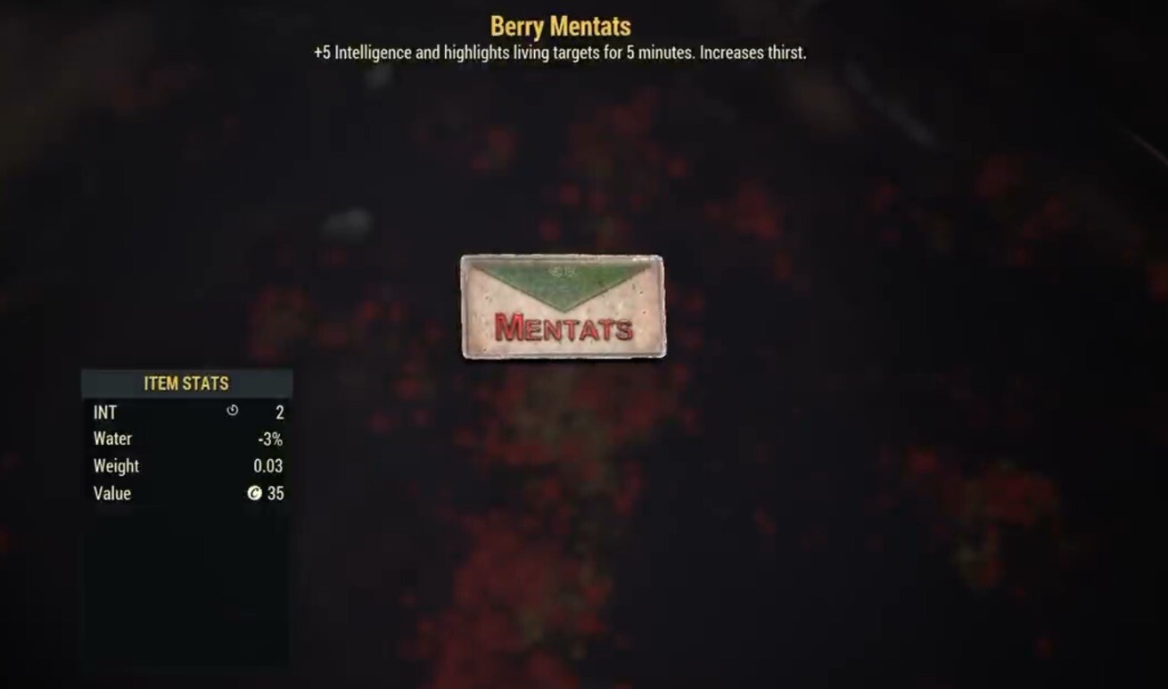 (Xbox) 250 Berry Mentats - XP Buff