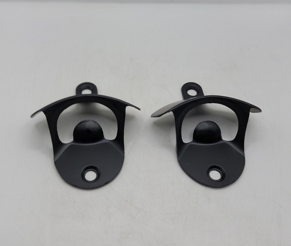 Black Beer Bottle Opener Wall Mounted, 2pk. New