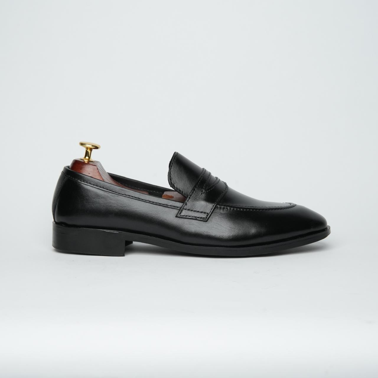 Men's Penny Loafers - Black, Dehague Shoes, Made in Italy