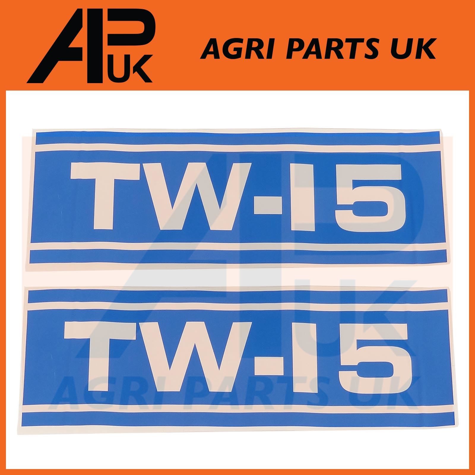 Hood Bonnet Decal Sticker Set Kit Emblem for Ford New Holland TW15 Tractor