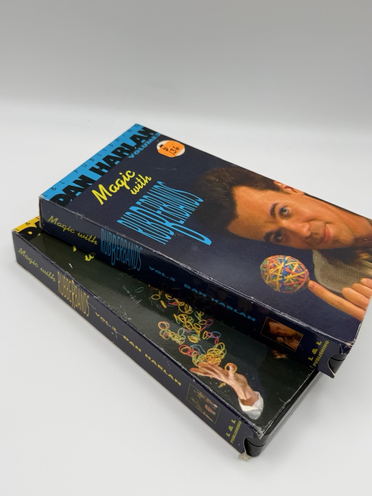 Vintage 1995 Magician Dan Harlan Magic with Rubber Bands VHS Lot Vol 1 & 2