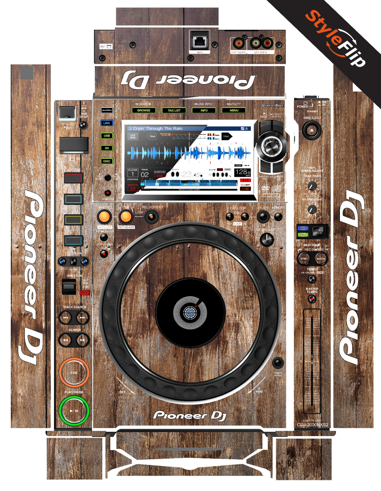 Pioneer CDJ 2000 Nexus 2 Skin | Wood 1 | Protective Decal | StyleFlip Skins