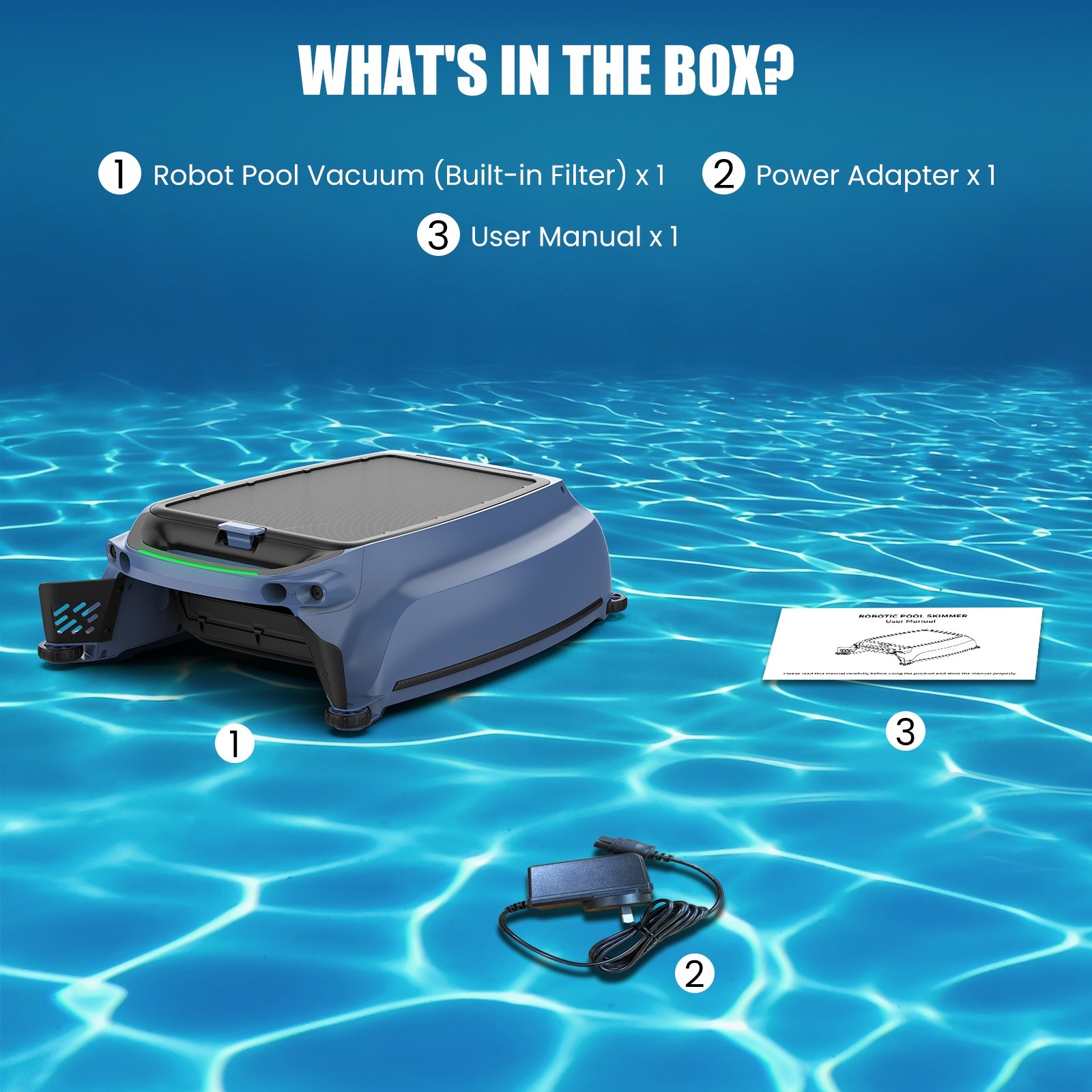 AIRROBO SP200 Solar Powered Robotic Pool Skimmer Automatic Pool Cleaner Robot